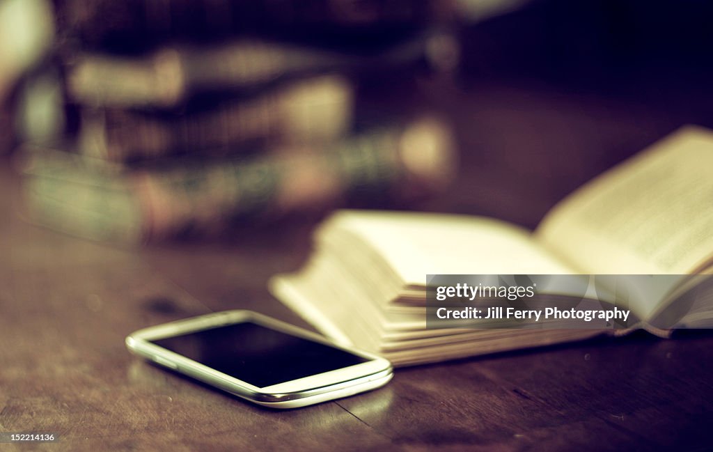 Smart phone and book