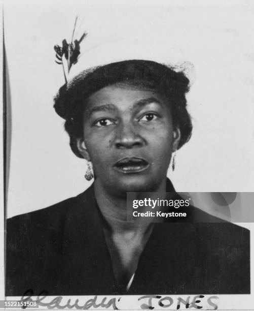 Trinidadian political activist and journalist Claudia Jones, a Black nationalist and feminist, United States, 1951. Jones played a key role in...