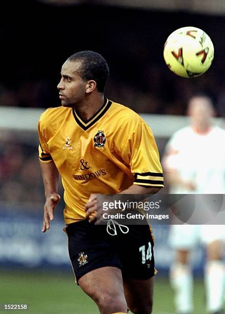 Scott Eustace of Cambridge United in action during the Nationwide League Division Two game between Cambridge United and Blackpool at the Abbey...