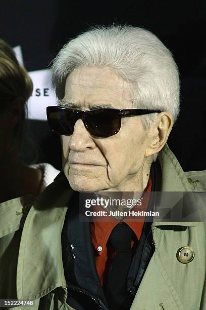 Alain Resnais attends 'Vous N'Avez Encore Rien Vu' Photocall at la cinematheque on September 17, 2012 in Paris, France.