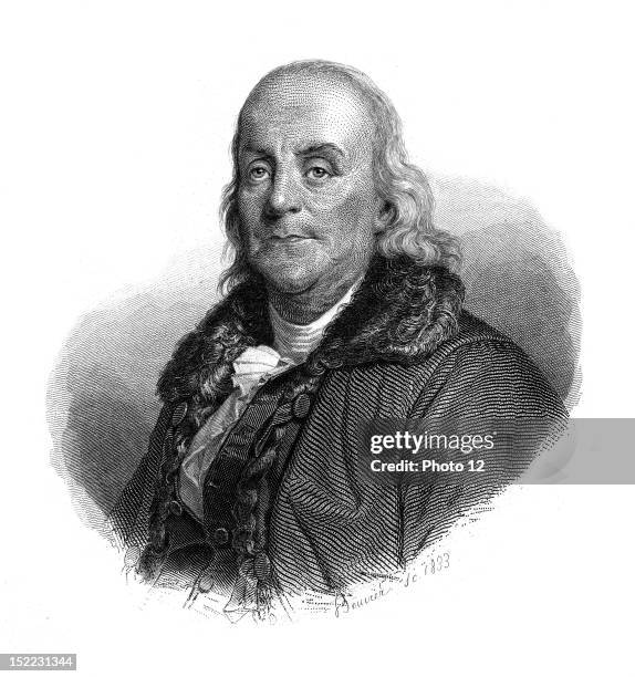 Portrait of Benjamin Franklin who was a writer, physicist and american diplomat.