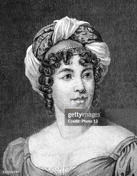 Portrait of Anne Louise Germaine Necker, baroness of Stael-Holstein, a novelist.