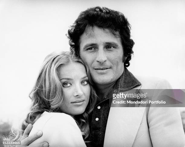 Portrait of the German-born Italian actress Barbara Bouchet and her husband the Italian businessman Luigi Borghese. Rome, 1970s