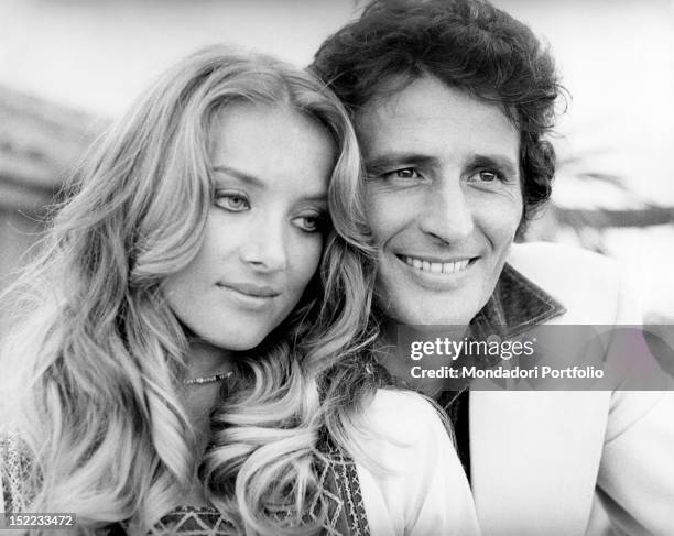 Portrait of the German-born Italian actress Barbara Bouchet and her husband the Italian businessman Luigi Borghese. Rome, 1970s