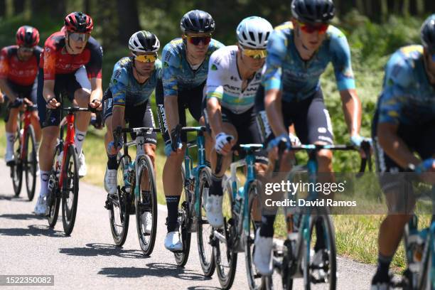 Mark Cavendish of United Kingdom and Astana Qazaqstan Team compete during the stage seven of the 110th Tour de France 2023 a 169.9km stage from Mont...