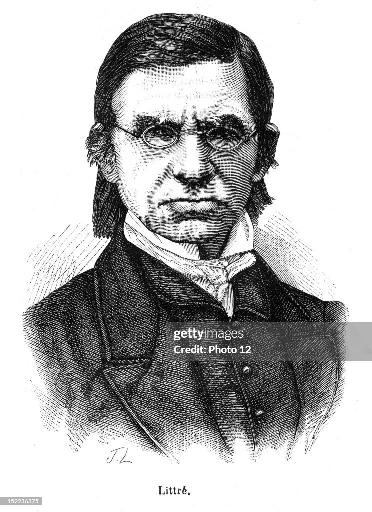 Portrait of Emile Maximilien Paul Littre, who was a french lexicographer and philosopher.