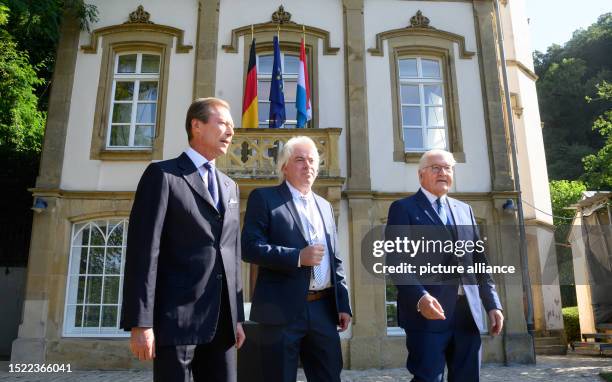 July 2023, Luxembourg, Luxemburg: German President Frank-Walter Steinmeier and Grand Duke Henri of Luxembourg visit Robert Schuman's birthplace...