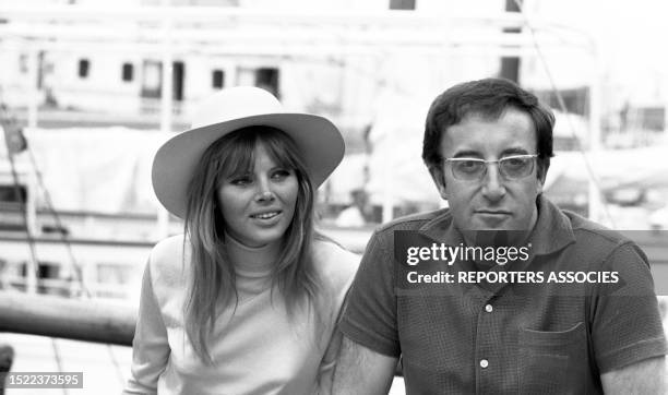 Peter Sellers et sa femme Britt Ekland à Monaco en avril 1967