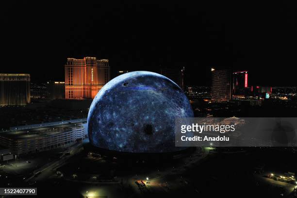 The Sphere is seen at the Venetian Resort in Las Vegas, Nevada, United States on July 9, 2023. The Sphere is a spherical music and entertainment...
