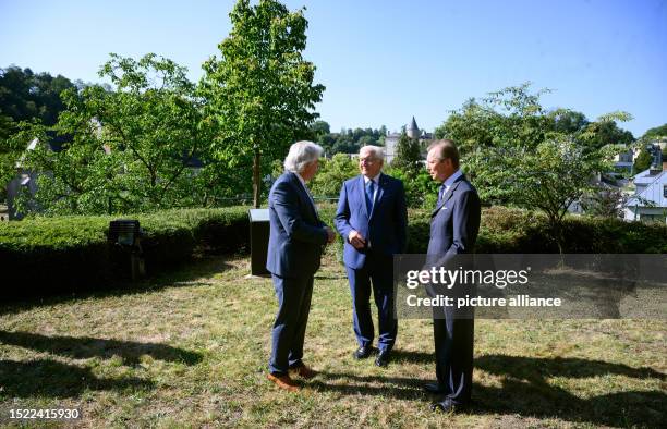 July 2023, Luxembourg, Luxemburg: German President Frank-Walter Steinmeier and Grand Duke Henri of Luxembourg visit Robert Schuman's birthplace...