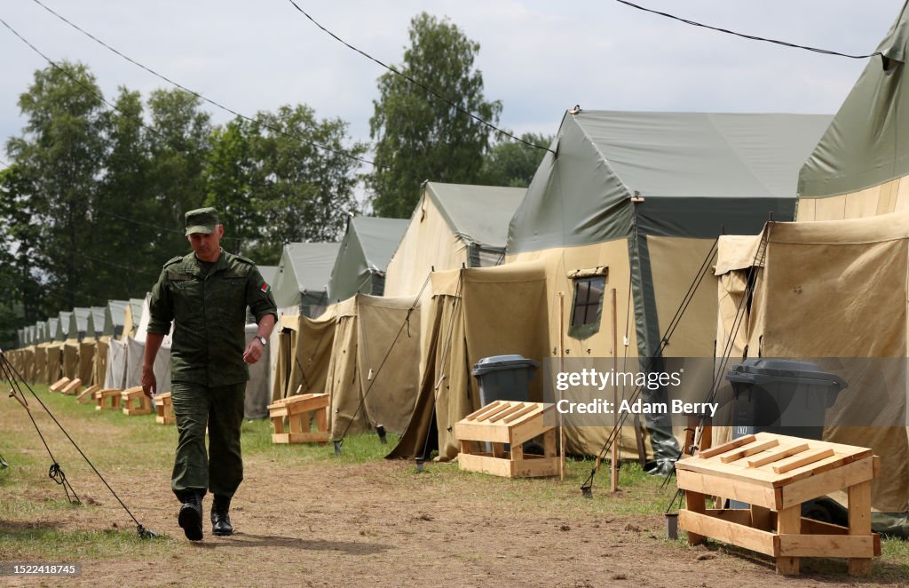 Tent Camp Prepared For Possible Use By Wagner Mercenary Troops