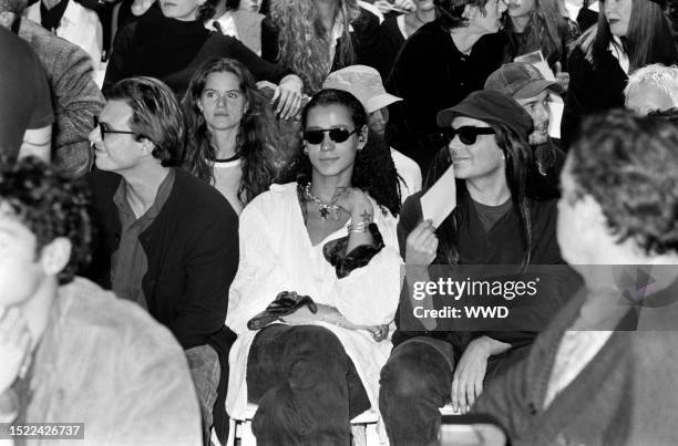 Guests including Christian Slater, Jaye Davidson, and Steven Meisel attend an event in New York City on November 4, 1993.