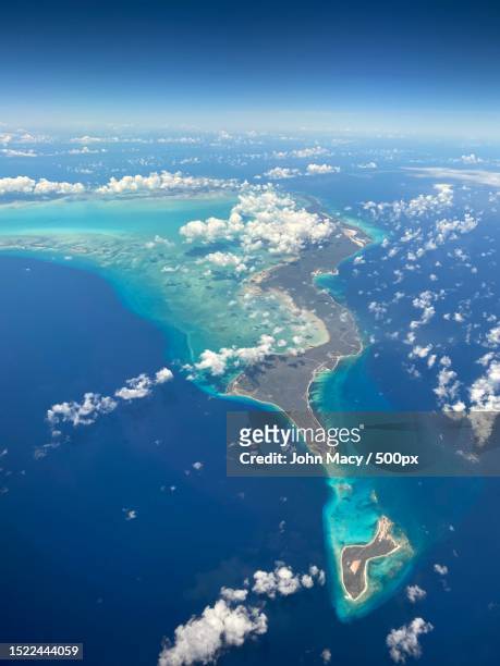 aerial view of sea against sky,bhs,haiti - greater antilles imagens e fotografias de stock