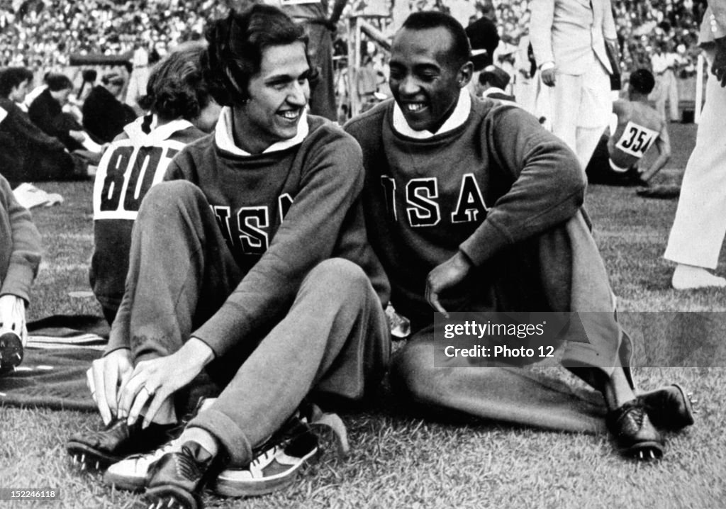 Berlin Olympic Games, Jesse Owens and Helen Stephens, 1936, Germany, Private collection.