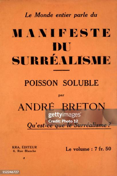 Cover of Andre Breton's work, 'Qu'est-ce que le surrealisme ?' , 20th century, France, Bibliotheque Ste Genevieve-Fonds Doucet.