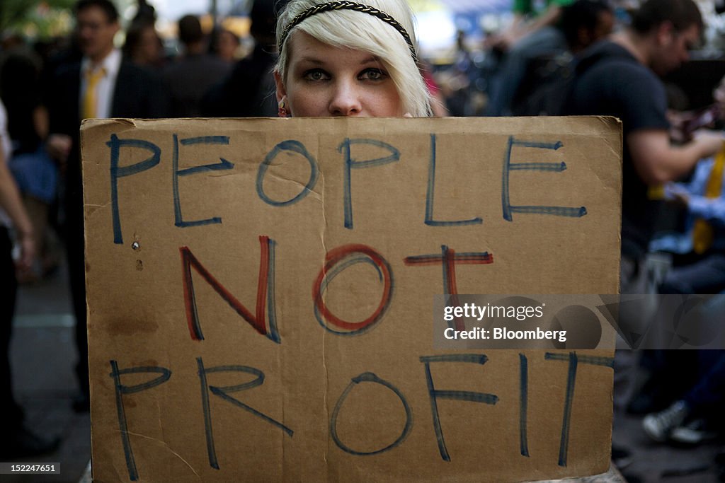 Protestors Mark Anniversary Of Occupy Wall Street Movements