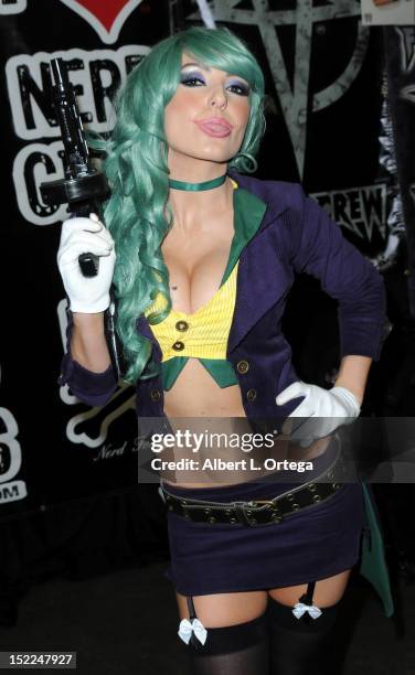 Cosplayer Jessica Nigri as Lady Joker participates in Stan Lee's Comikaze Expo 2nd Annual Pop Culture Convention - Day 1 held at The Los Angeles...