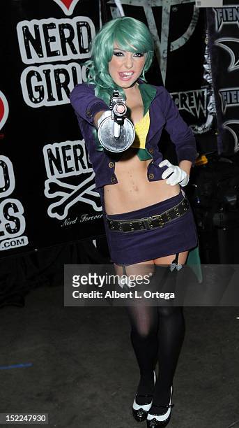 Cosplayer Jessica Nigri as Lady Joker participates in Stan Lee's Comikaze Expo 2nd Annual Pop Culture Convention - Day 1 held at The Los Angeles...