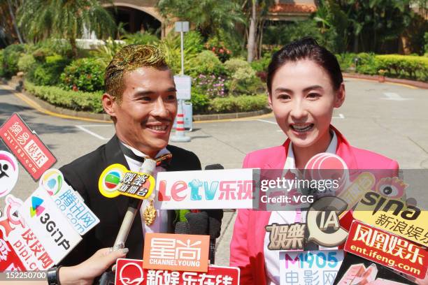 Actress Cecilia Cheung attends the wedding ceremony of her younger brother Cheung Ho-lung on September 17, 2012 in Hong Kong.