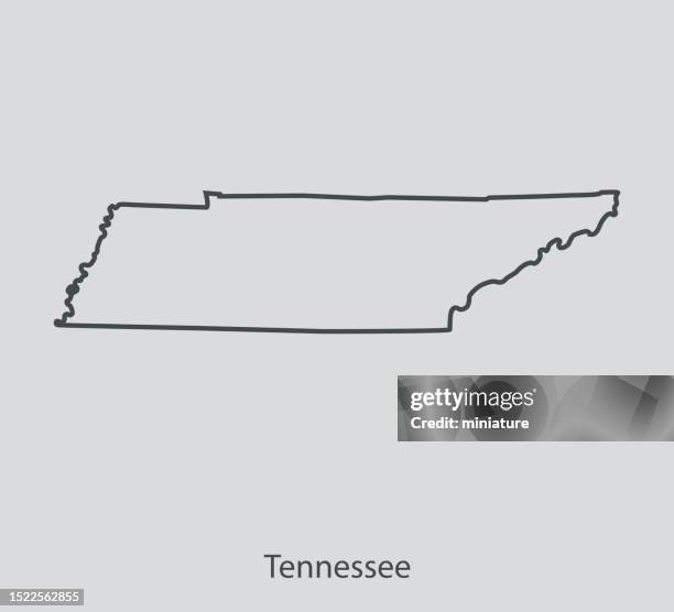 tennessee map - tennessee stock illustrations