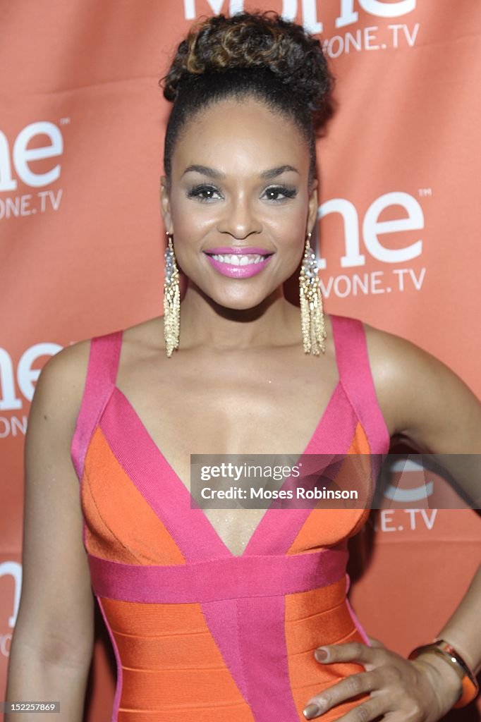 Actress Demetria Mckinney attends TV One & BobbCat Films premiere for