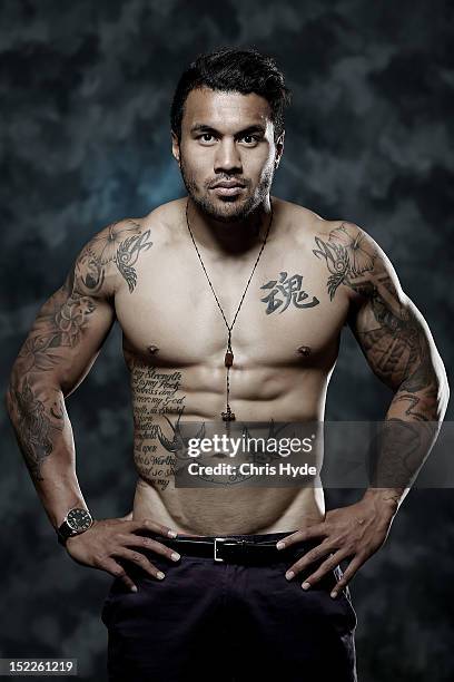 Digby Ioane of the Australian Wallabies poses during a portrait session at Ballymore Stadium on September 18, 2012 in Brisbane, Australia.