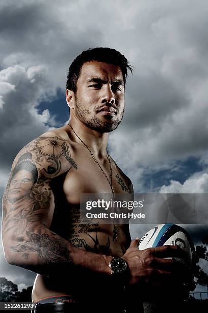 Digby Ioane of the Australian Wallabies poses during a portrait session at Ballymore Stadium on September 18, 2012 in Brisbane, Australia.