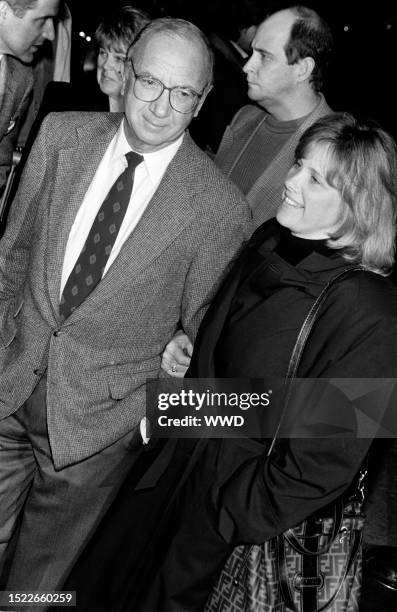 Neil Simon and Diane Lander attend an event at the Cineplex Odeon Cinema in Century City, California, on December 14, 1993.