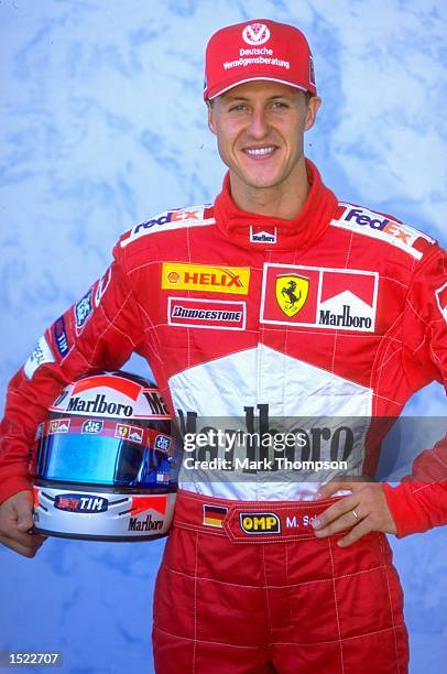 Portrait of Michael Schumacher of Germany and Ferrari during a photocall at the Australian Formula One Grand Prix at Albert Park in Melbourne,...