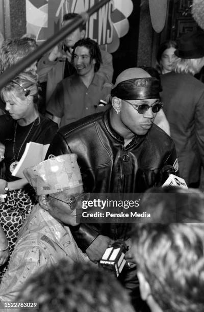 Ondrea Smith and her son LL Cool J attend the MTV Video Music Awards at Radio City Music Hall in New York City on September 4, 1996.