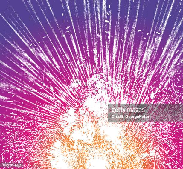 graphic explosion - atom fusion stock illustrations