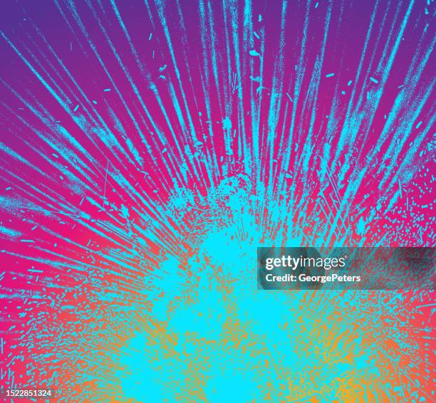 graphic explosion - blue smoke explosion stock illustrations