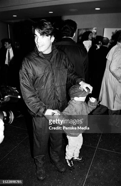 Peter Gallagher and son James Gallagher attend the local premiere of "James and the Giant Peach" at the Sony Lincoln Square Theater in New York City...