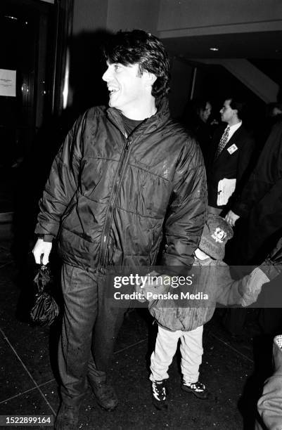 Peter Gallagher and son James Gallagher attend the local premiere of "James and the Giant Peach" at the Sony Lincoln Square Theater in New York City...