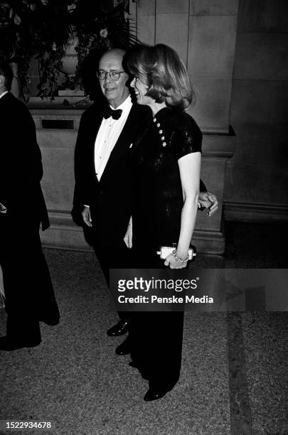 Wilbur Ross and Betsy McCaughey attend a gala celebrating the 100th anniversary of "The New York Times" at the Metropolitan Museum of Art in New York...