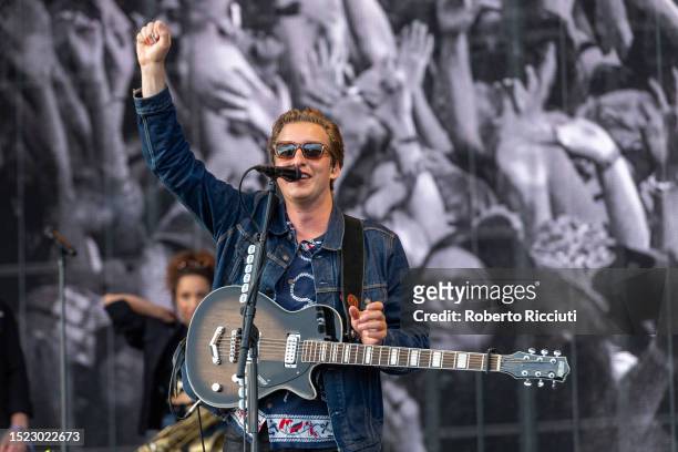 George Ezra performs on stage on the first day of the TRNSMT Festival 2023 at Glasgow Green on July 07, 2023 in Glasgow, Scotland.