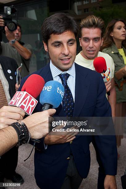 Spanish bullfighter Francisco Rivera attends PLaza de Castilla Court on September 18, 2012 in Madrid, Spain. Francisco Rivera and ex wife Eugenia...