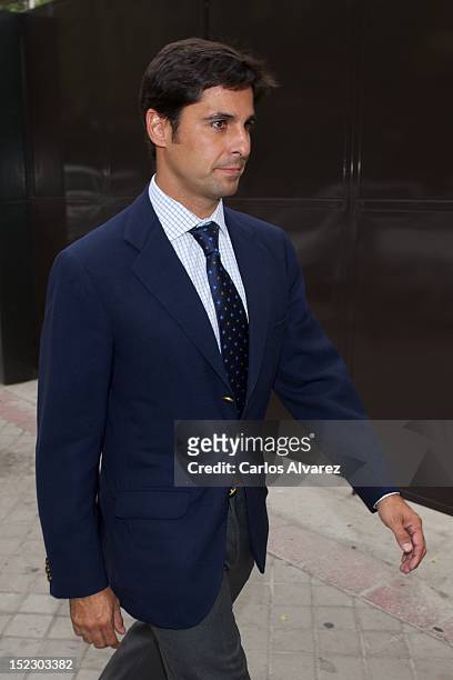 Spanish bullfighter Francisco Rivera attends PLaza de Castilla Court on September 18, 2012 in Madrid, Spain. Francisco Rivera and ex wife Eugenia...