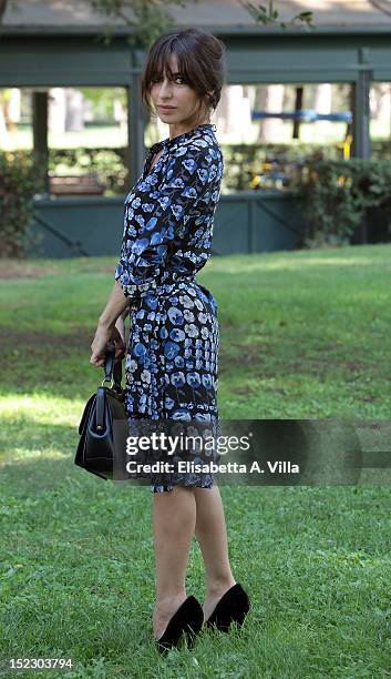 Actress Sabrina Impacciatore attends 'Una Donna X La Vita' Photocall at Villa Borghese on September 18, 2012 in Rome, Italy.