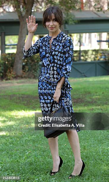 Actress Sabrina Impacciatore attends 'Una Donna X La Vita' Photocall at Villa Borghese on September 18, 2012 in Rome, Italy.