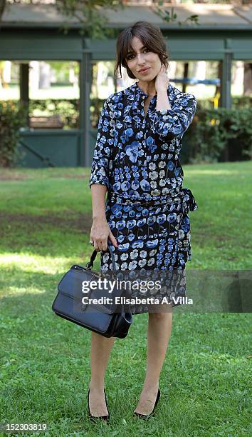 Actress Sabrina Impacciatore attends 'Una Donna X La Vita' Photocall at Villa Borghese on September 18, 2012 in Rome, Italy.