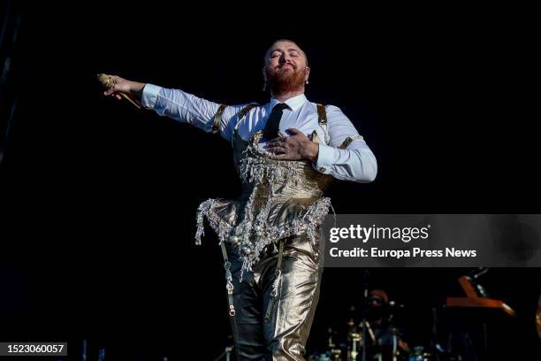 The singer Sam Smith during a performance on the second day of the Mad Cool 2023 festival, which opens in Villaverde Alto, in Villaverde Alto, on...