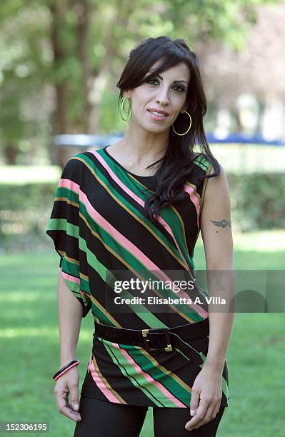 Singer Ania attends 'Una Donna X La Vita' Photocall at Villa Borghese on September 18, 2012 in Rome, Italy.