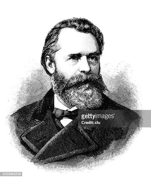ferdinand gregorovius, deutscher historiker, journalist und schriftsteller - 1884 stock-grafiken, -clipart, -cartoons und -symbole