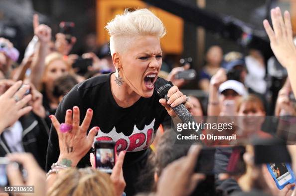 Pink Performance Recently Pink performs on NBC's