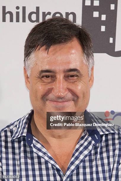 Photojournalist Gervasio Sanchez attends 'Save The Children Awards 2012' Press Conference at Casa de America on September 18, 2012 in Madrid, Spain.