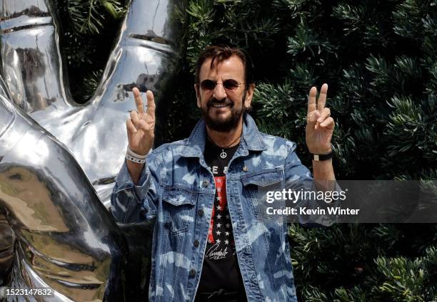 Ringo Starr attends Ringo's Annual Peace & Love Birthday Celebration on July 07, 2023 in Beverly Hills, California.