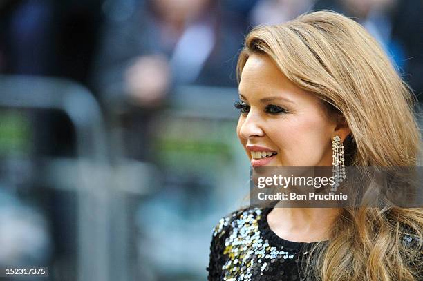 Kylie Minogue attends the UK Film Premiere of 'Holy Motors' at The Curzon Mayfair on September 18, 2012 in London, England.