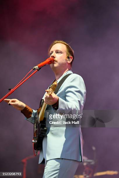 Alex Trimble of Two Door Cinema Club performs at The One-Day Festival: Community Presents at Crystal Palace Park on July 07, 2023 in London, England.