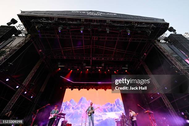 Two Door Cinema Club perform at The One-Day Festival: Community Presents at Crystal Palace Park on July 07, 2023 in London, England.